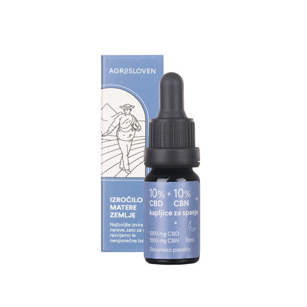 10% CBN + 10% CBD konopljine kapljice – Agrosloven