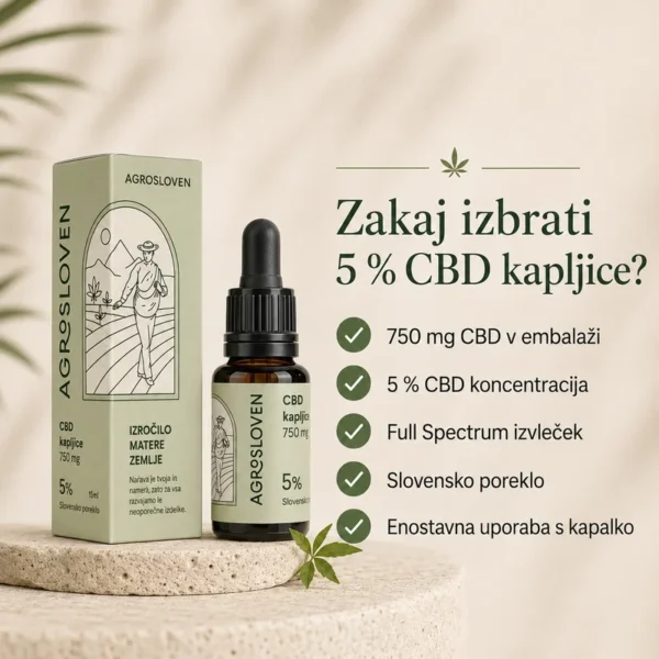 5% CBD konopljine kapljice XXL – Agrosloven