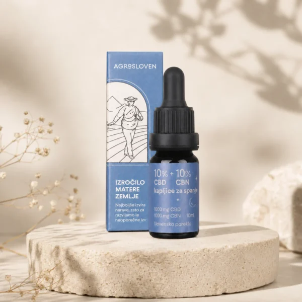 10 % CBN + 10 % CBD konopljine kapljice, 10 ml – Agrosloven