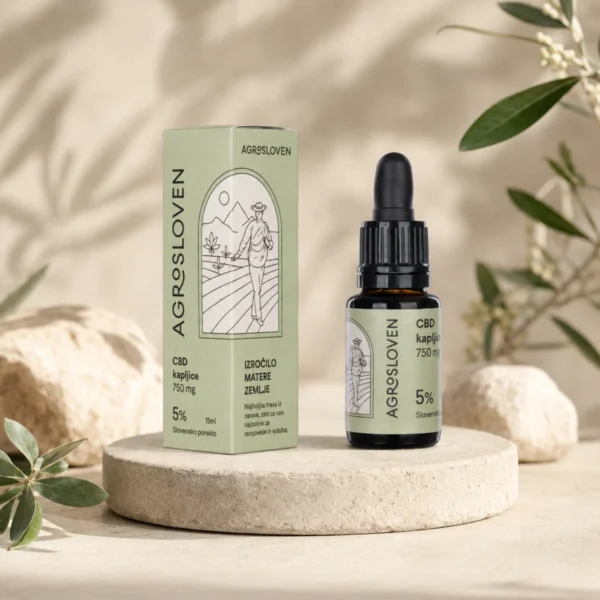 5 % CBD konopljine kapljice XXL, 750 mg, 15 ml – Agrosloven